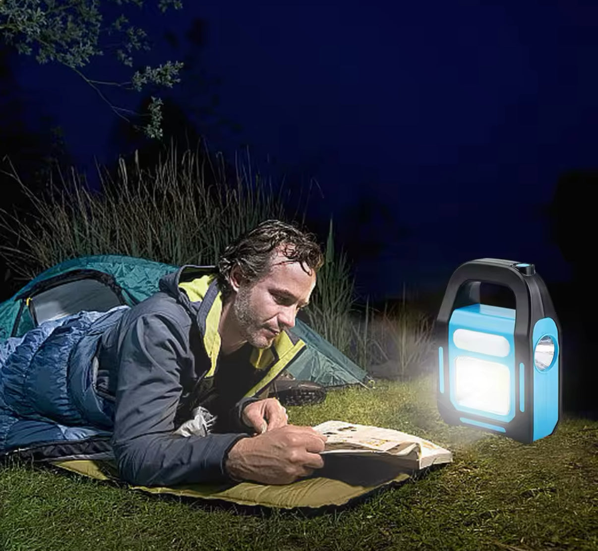 🔦 Lámpara Solar Doble Foco + Powerbank – Energía y Luz Donde Vayas