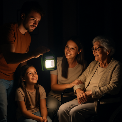 Lámpara de Emergencia Solar Doble Foco