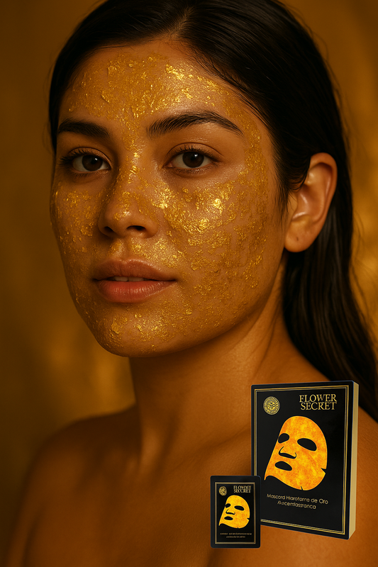 Mascarilla Facial Hidratante de Oro y Ácido Hialurónico (10 unidades)