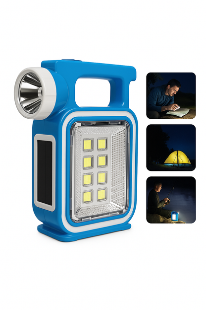 🔦 Linterna Led Solar Emergencia 3 En 1 – Multifuncional y Ecológica
