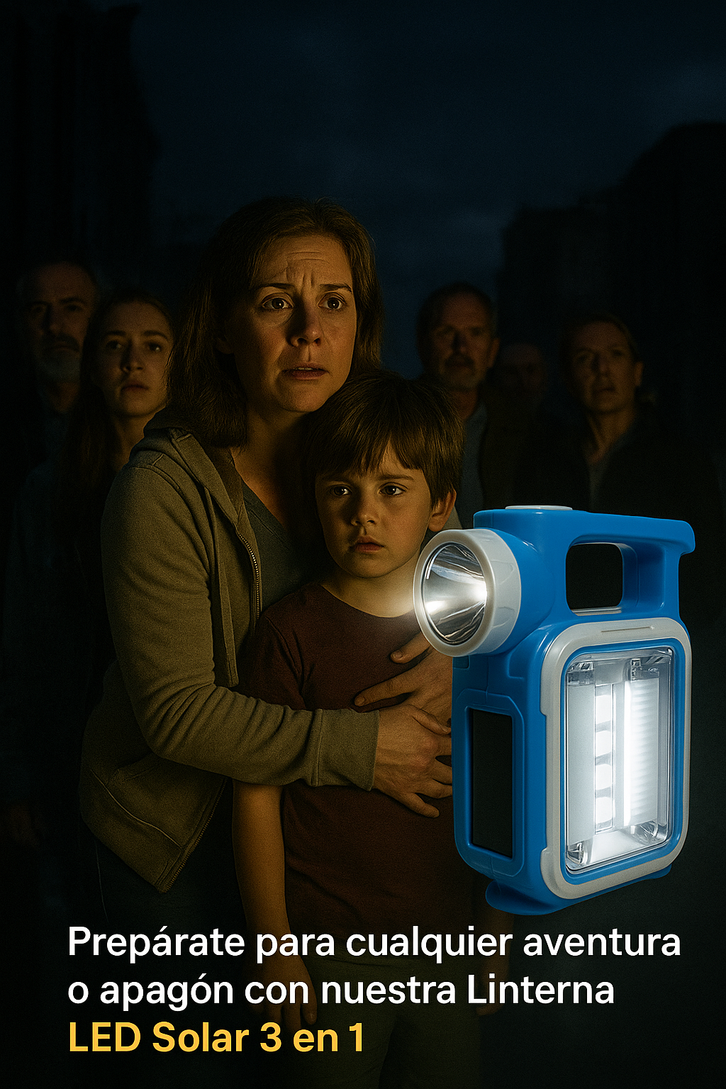 🔦 Linterna Led Solar Emergencia 3 En 1 – Multifuncional y Ecológica