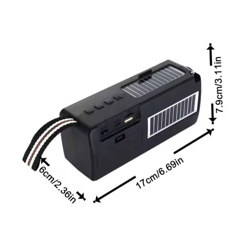 🔊 SolarBeat 5.3 – Radio Parlante Bluetooth Solar