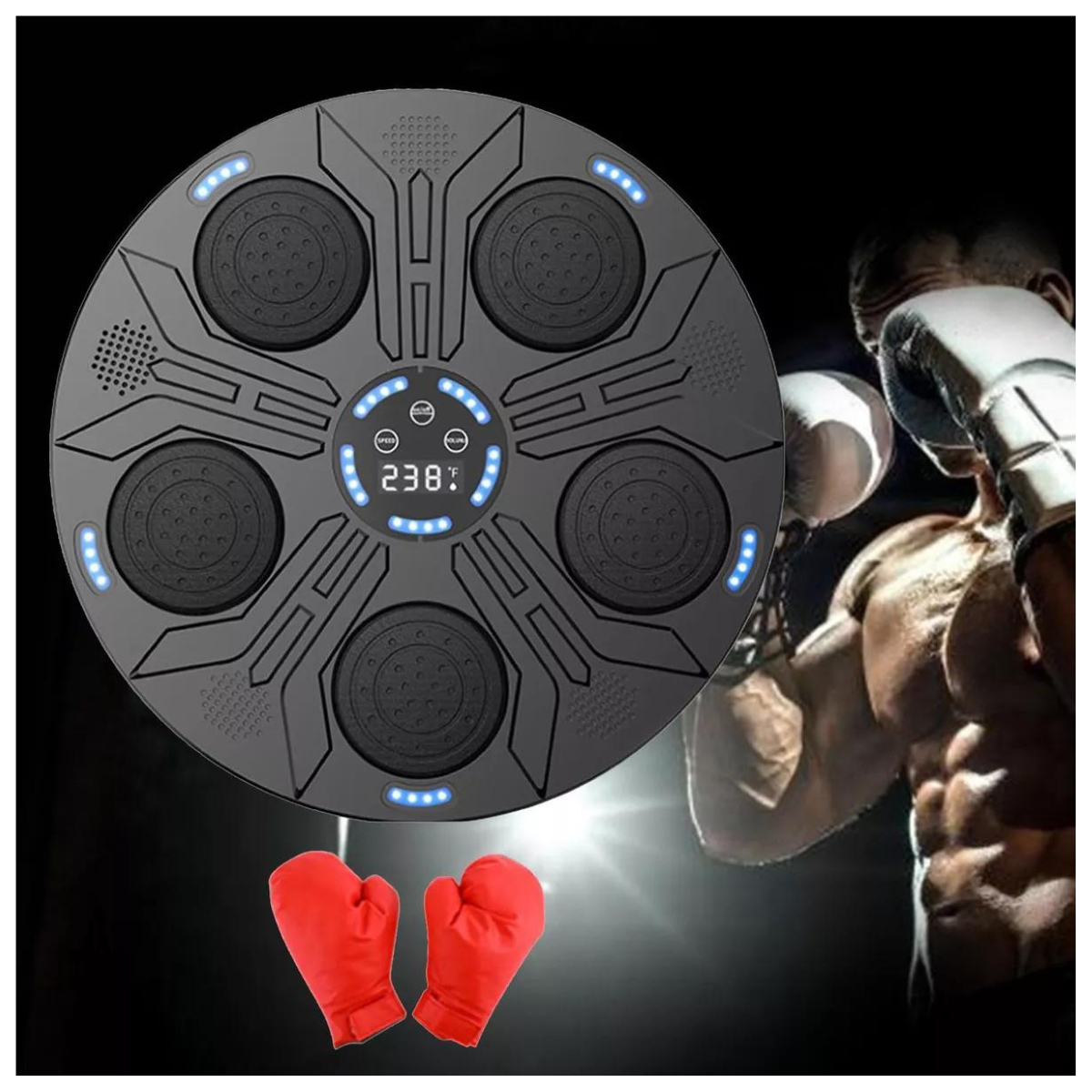 🚀 Máquina de Boxeo Musical Deluxe – Bluetooth & RGB